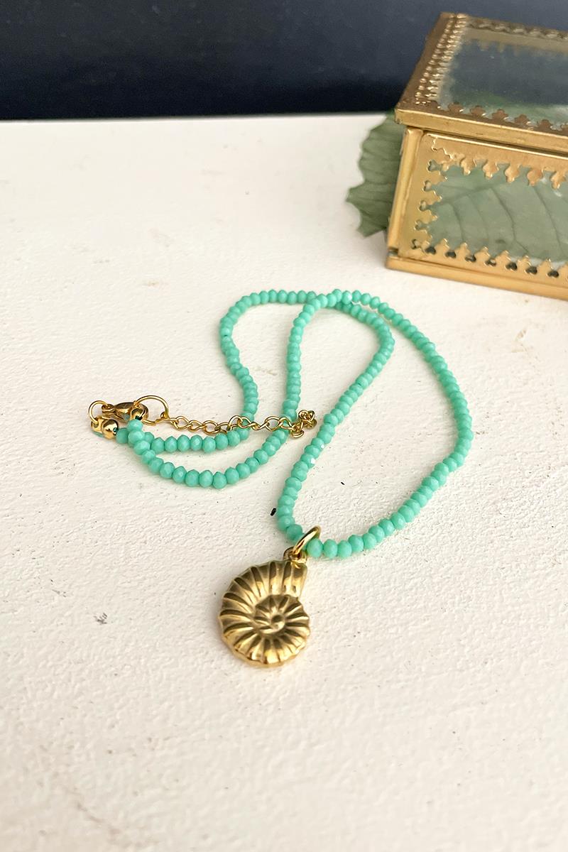 Collar Aguamarinas Caracola