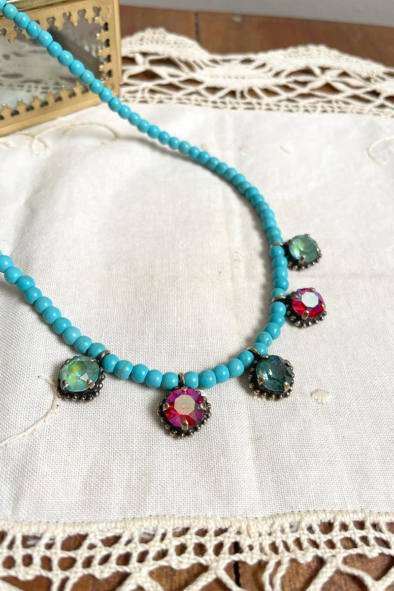Collar Victoriana Turquesa