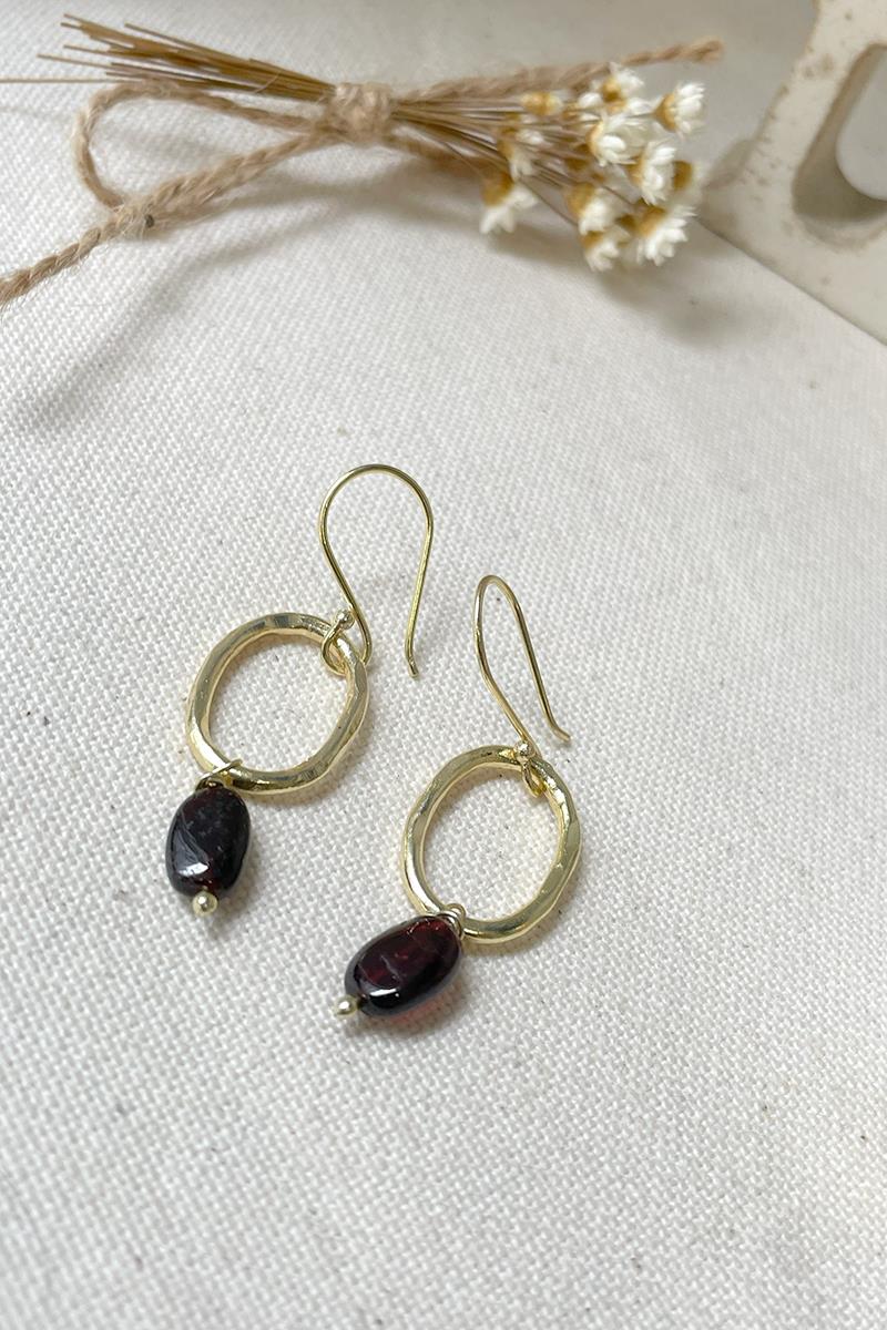 Pendientes Graceful Granate