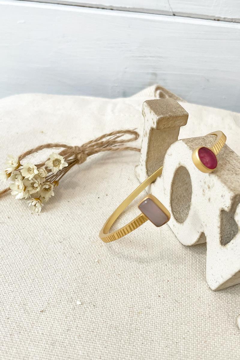 Pulsera Masal Cuarzo Rosa