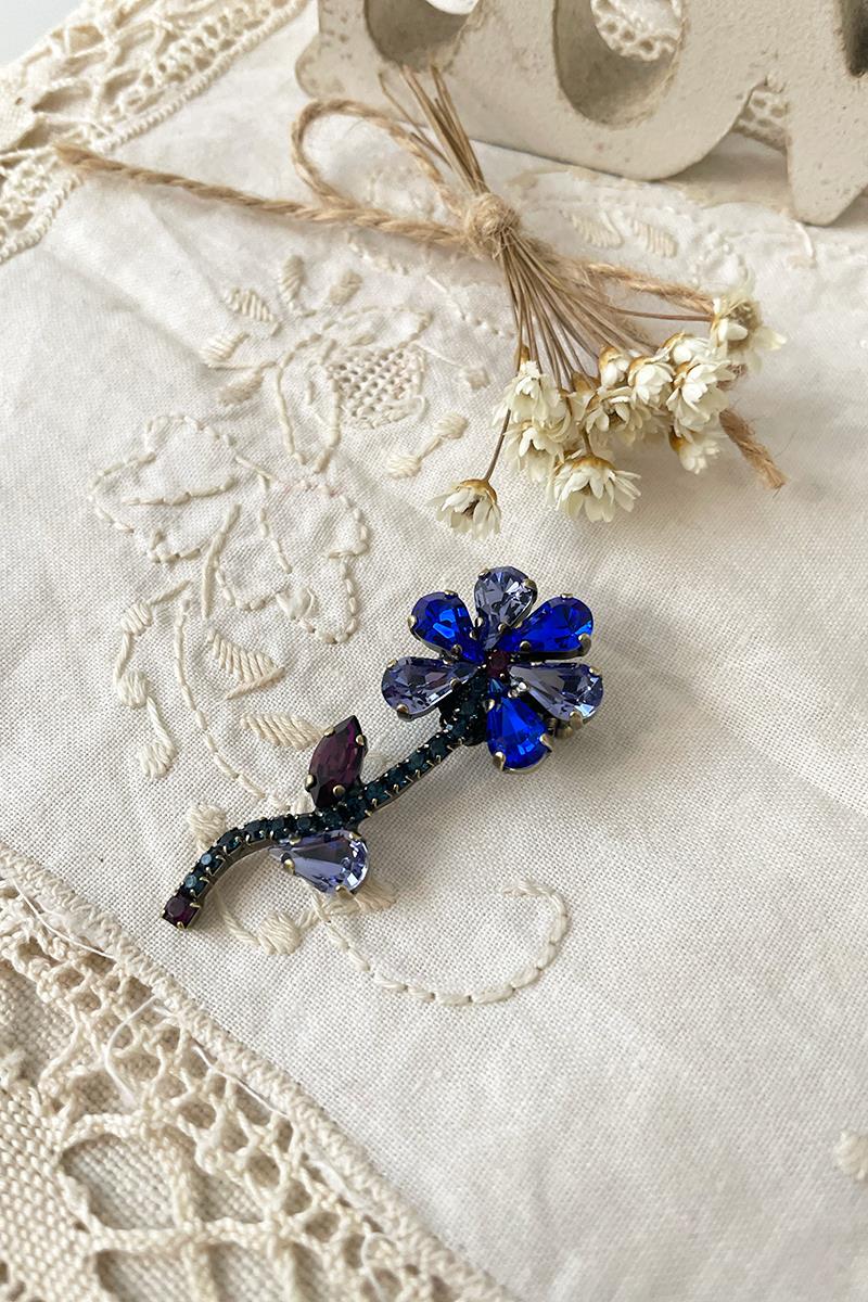Broche Flor Azul