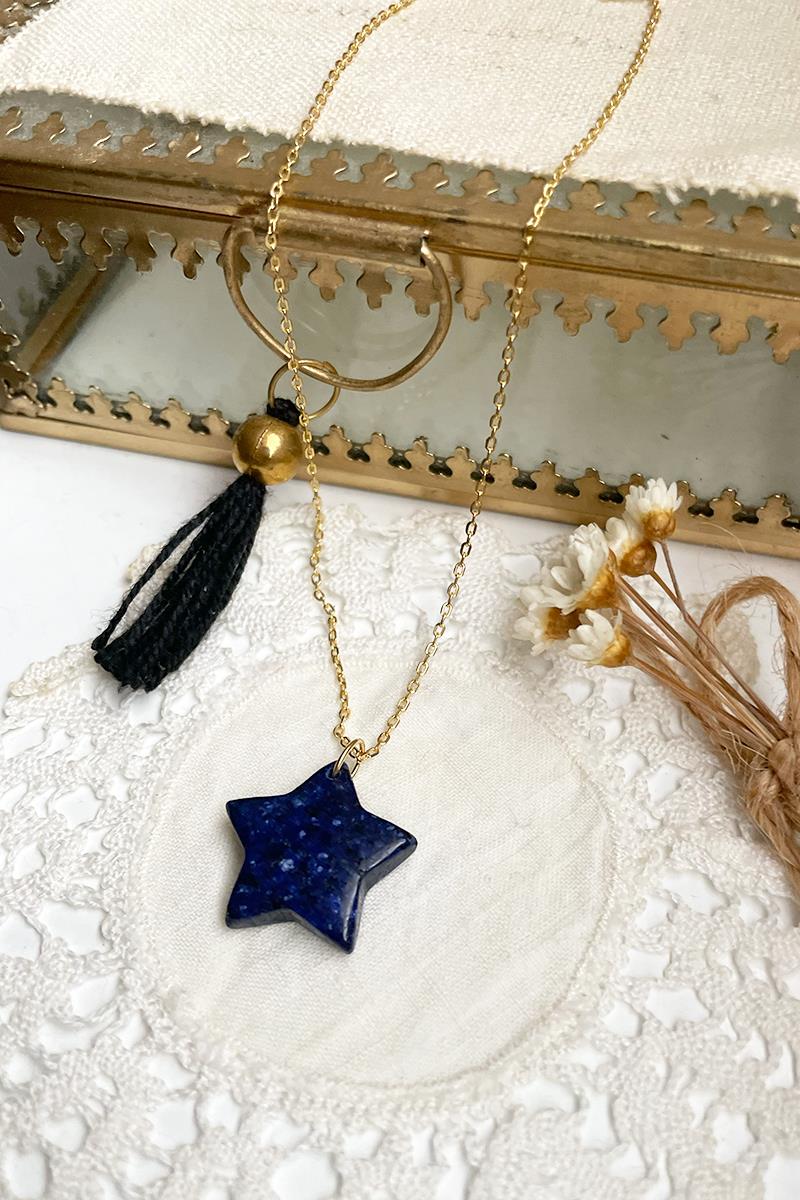 Collar Estrella Grande Lapislazuli