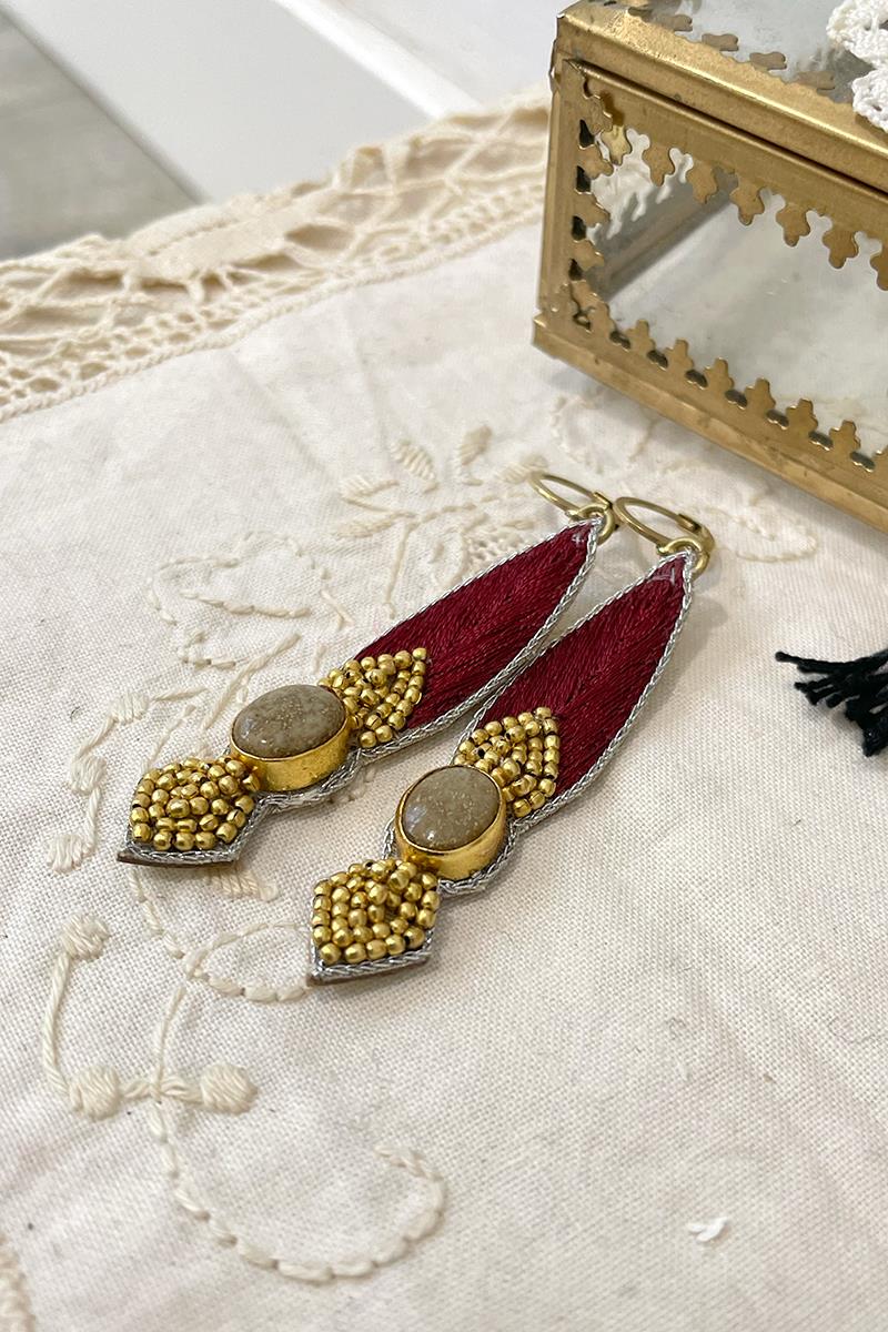 Pendientes Branca Granate