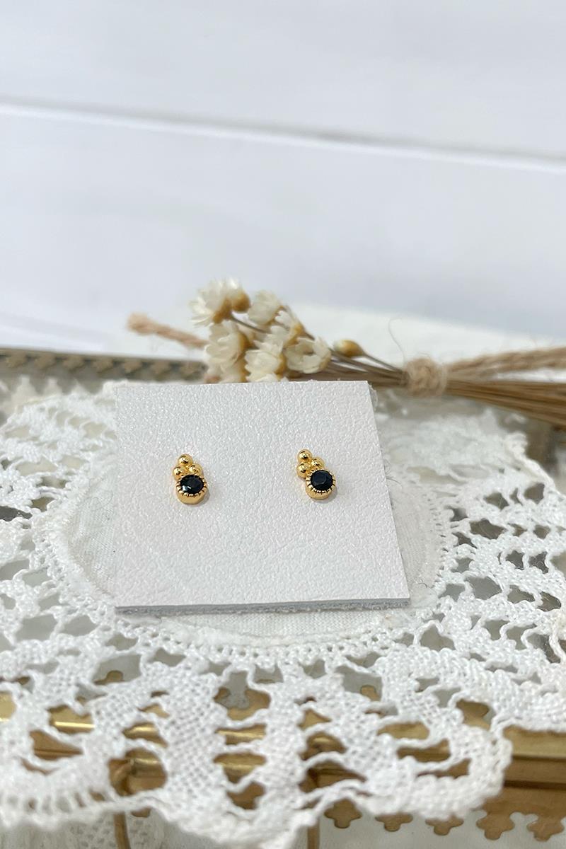 Pendientes Tres Negro