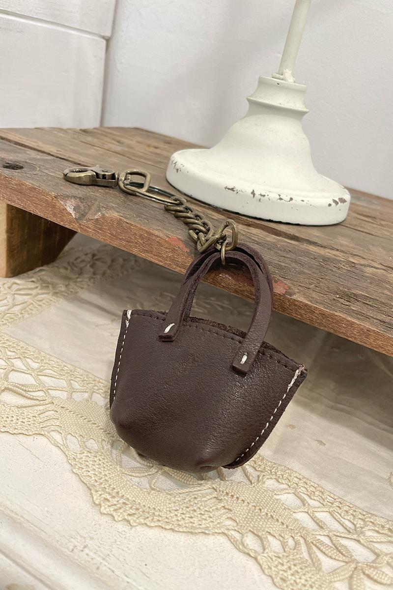 Llavero Mini Bolso Marron