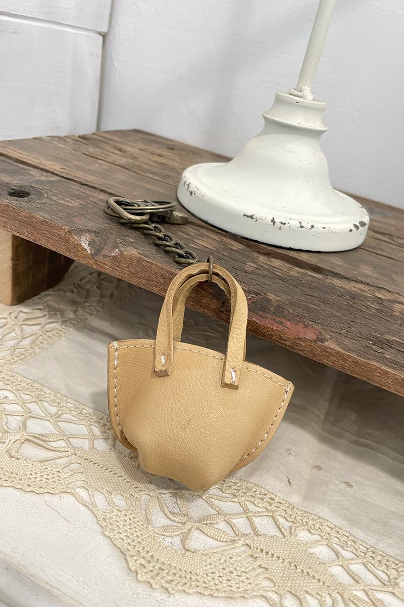 Llavero Mini Bolso Ocre