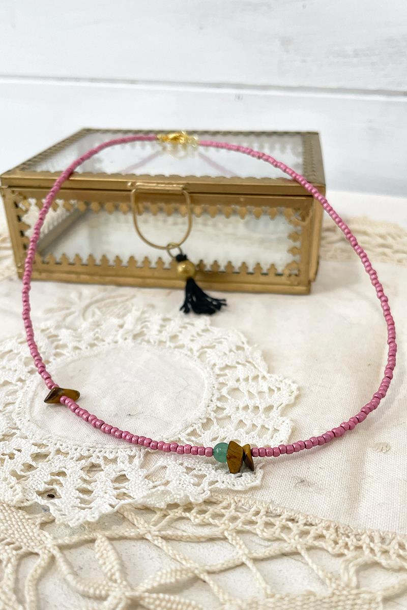 Collar Evolving Ojo de Tigre y Aventurina