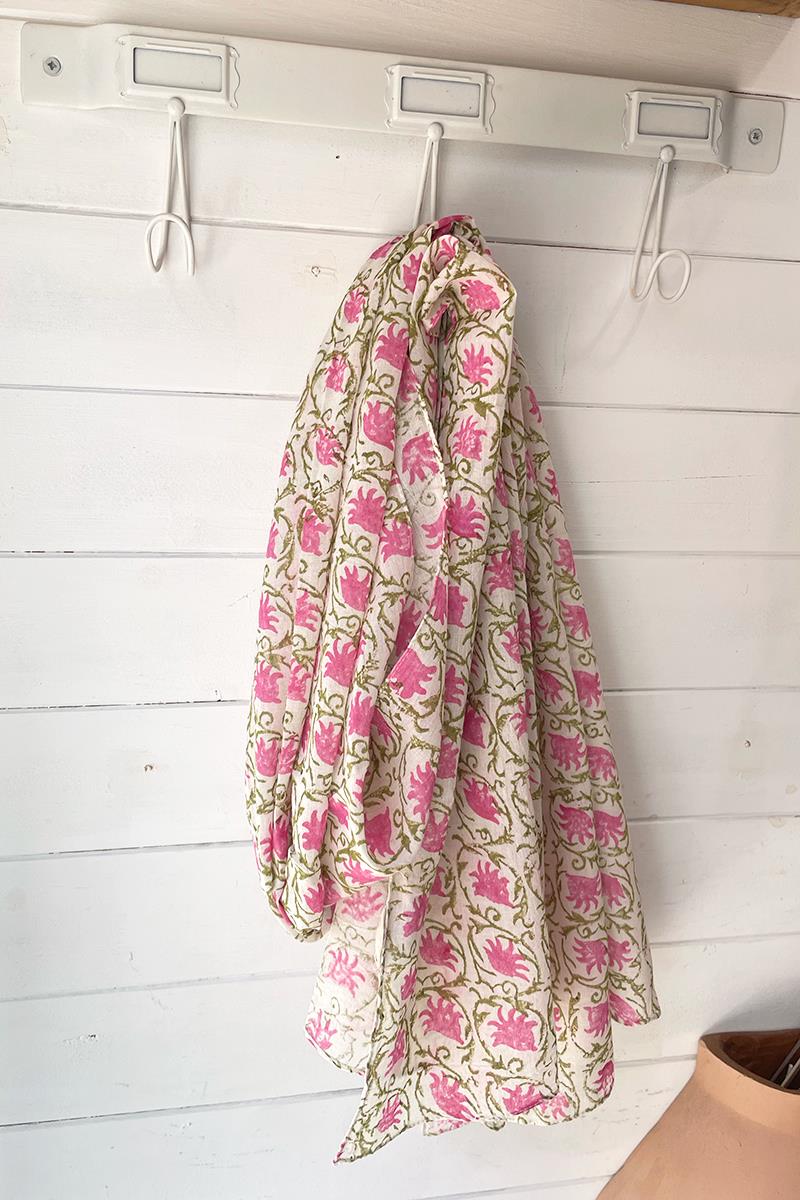 Fular Pareo Flor Rosa