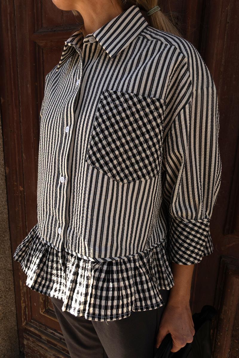 Camisa Rayas Volante