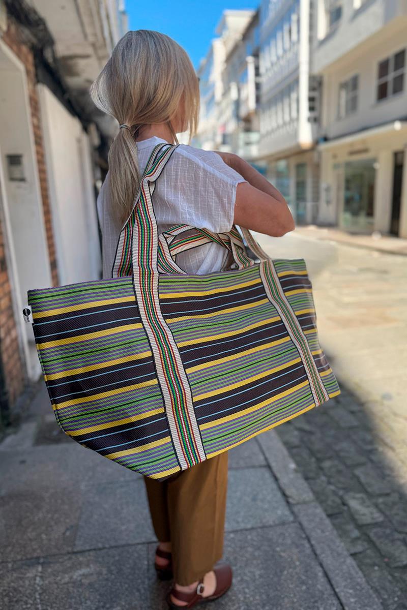 Bolsa Grande Rayas Multicolor