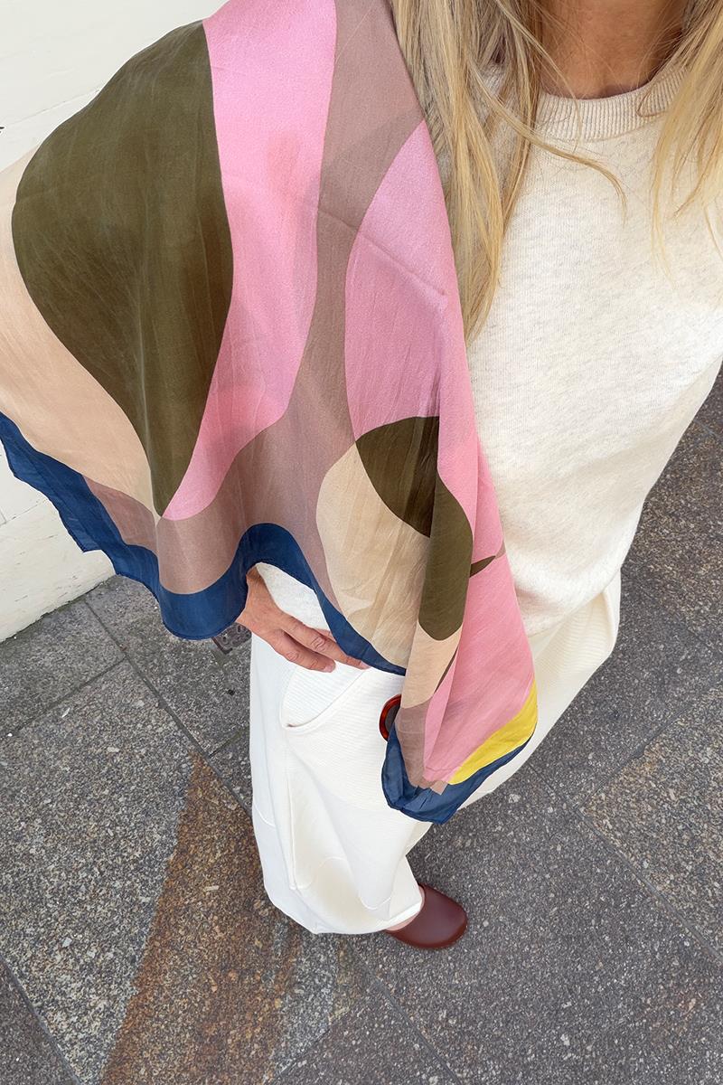 Pañuelo Seda Bubble Rosa