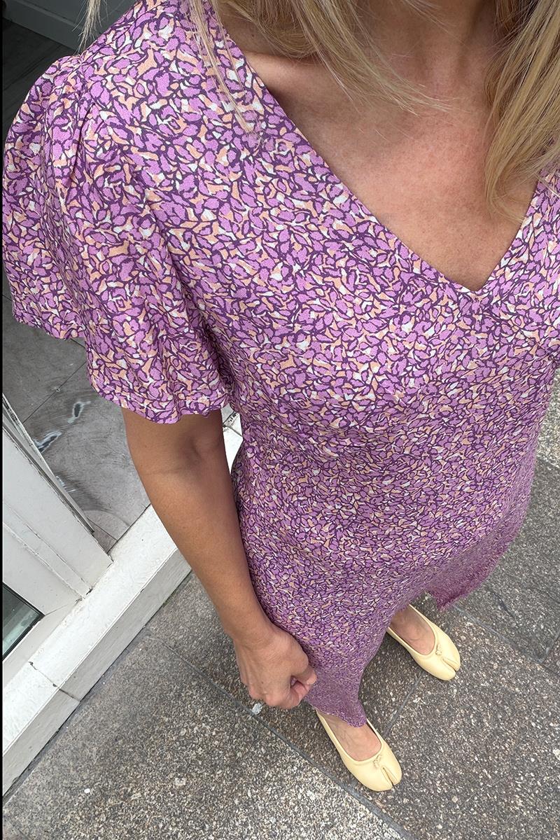 Vestido Floral Malva