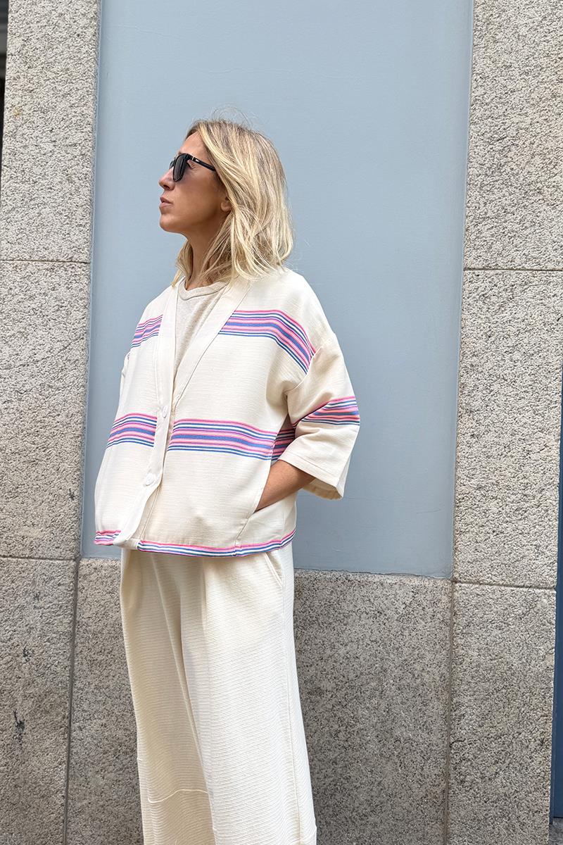 Kimono Rayas Fluor