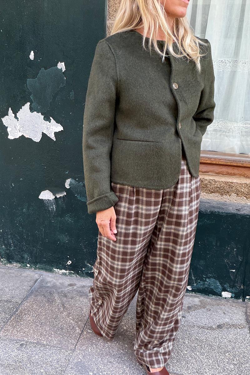 Chaqueta Lana Verde