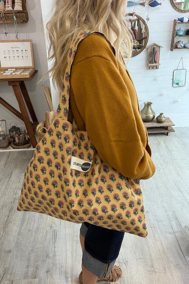 Bolsa Flores Mostaza