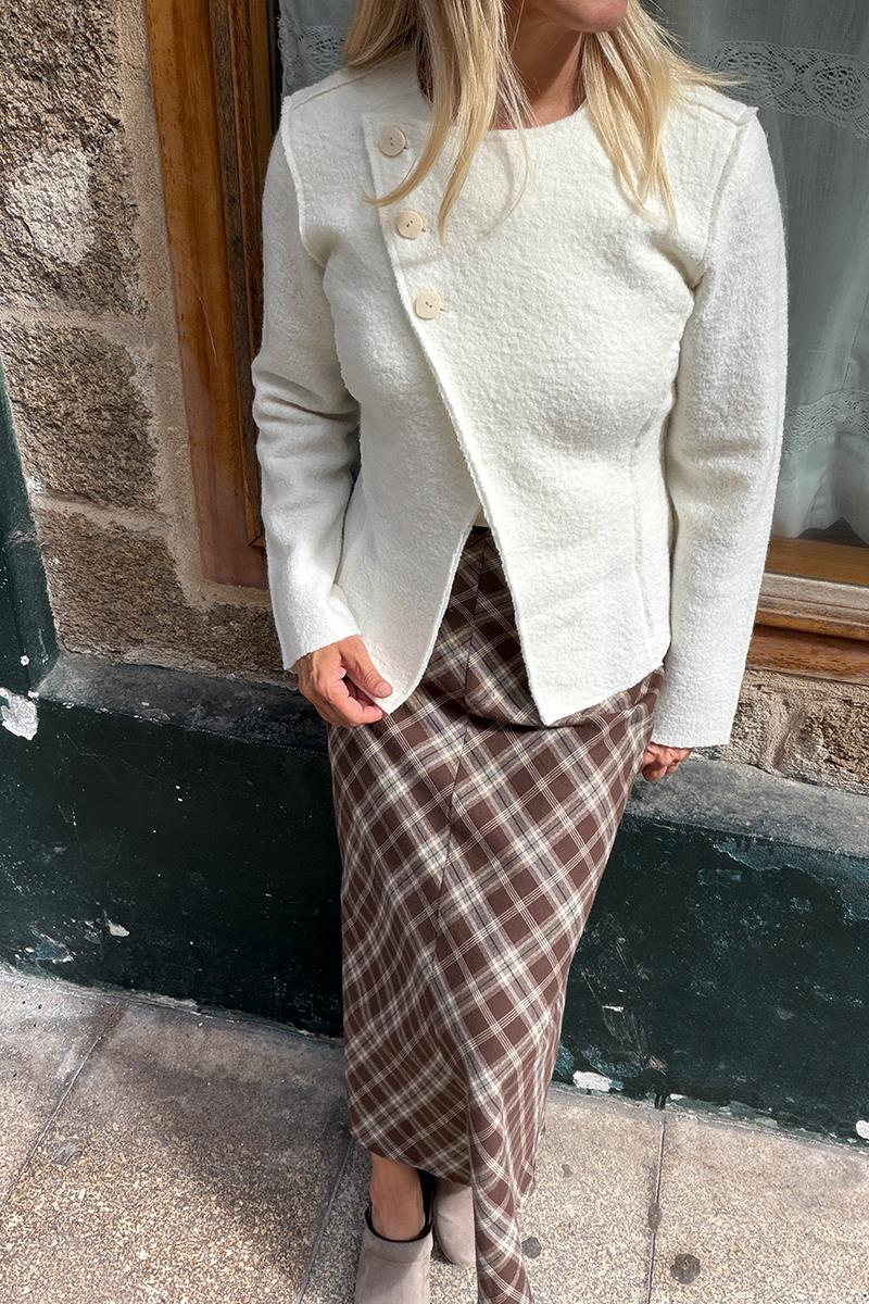 Chaqueta Entallada Crudo
