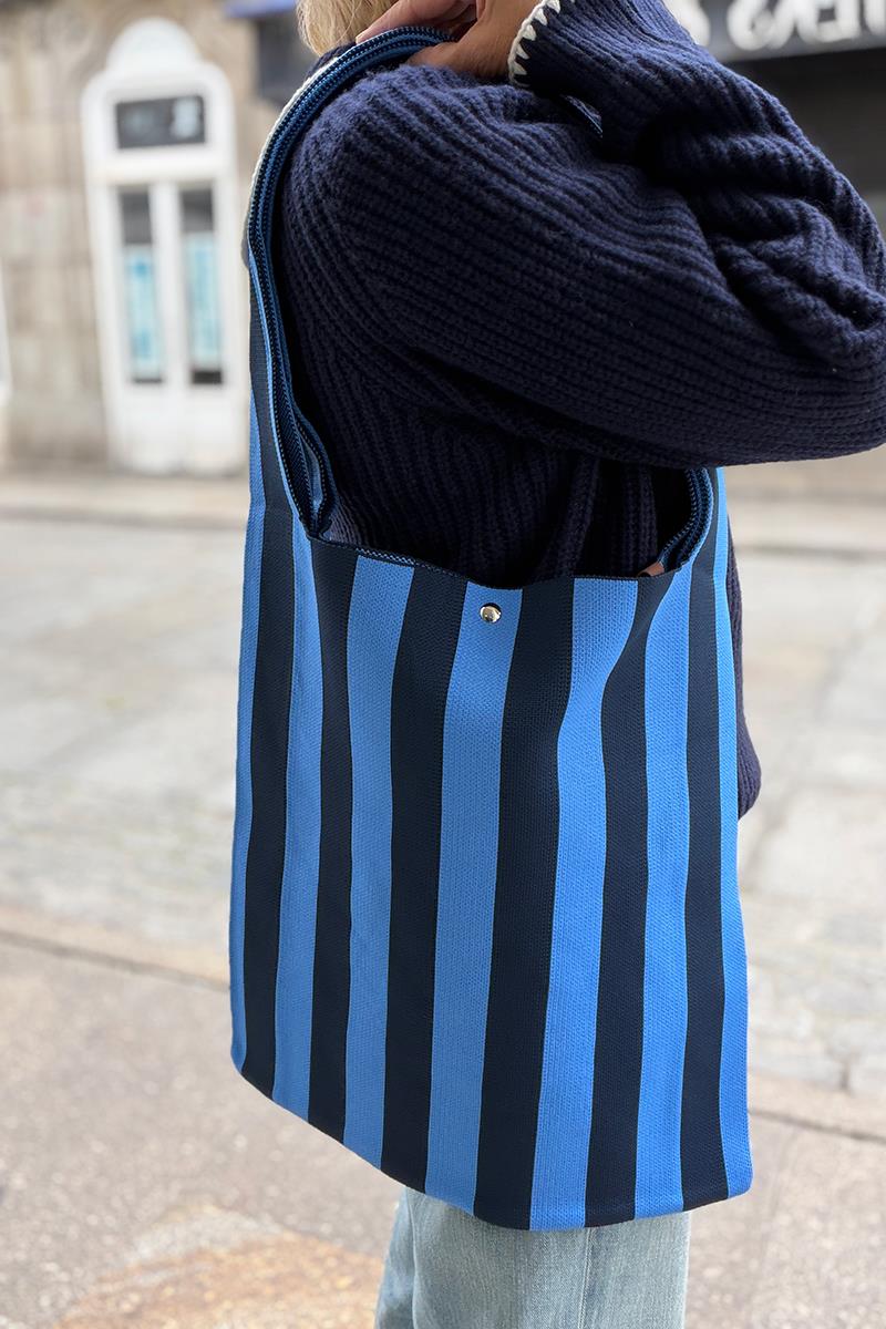 Bolso Rayas Azules