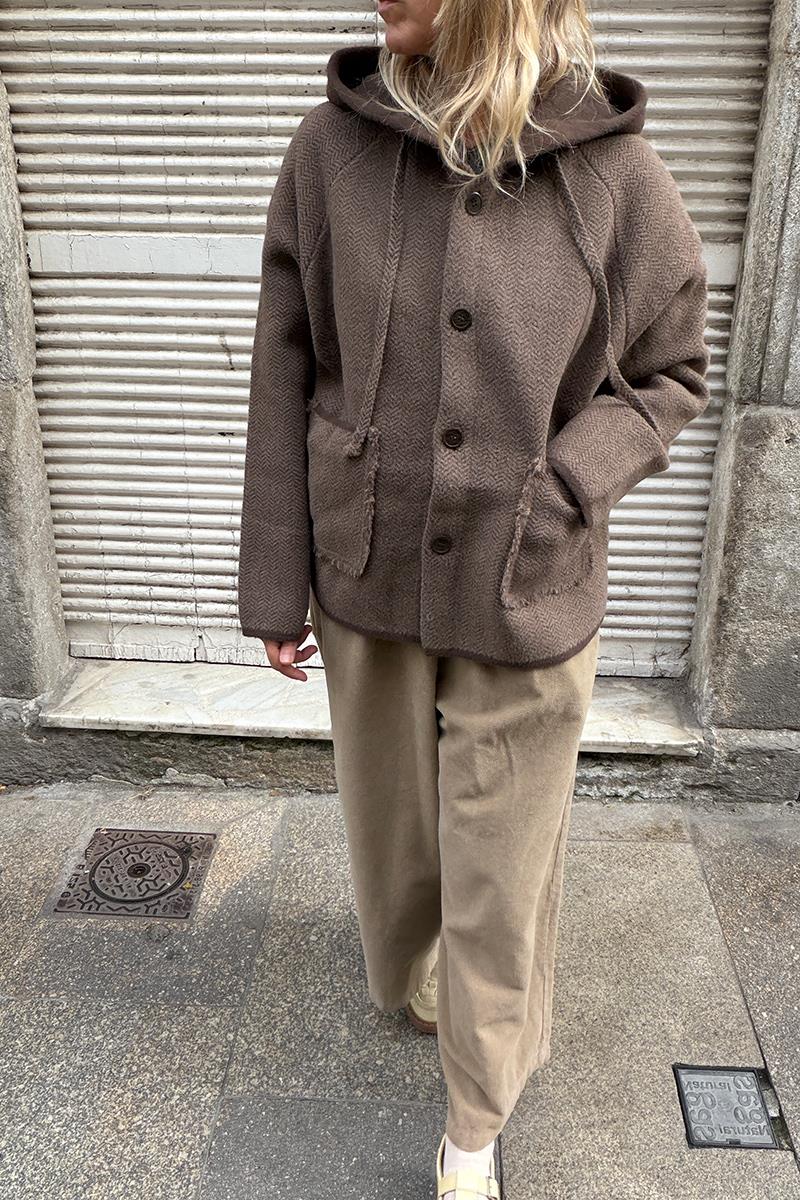Chaqueta Espiga Marron - Orfeo